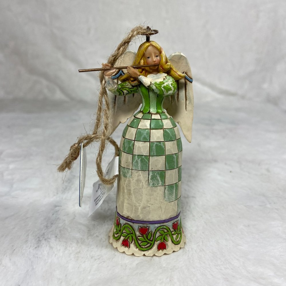 Jim Shore Angel With Flute Hanging Ornament NIB 2009 Heartwood Creek